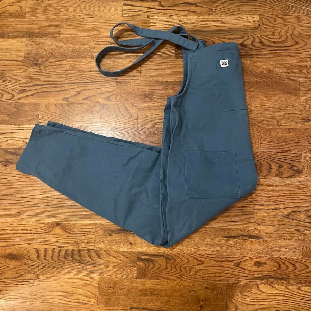 Lucy & Yak Atlas Organic Dungarees Petrol Blue